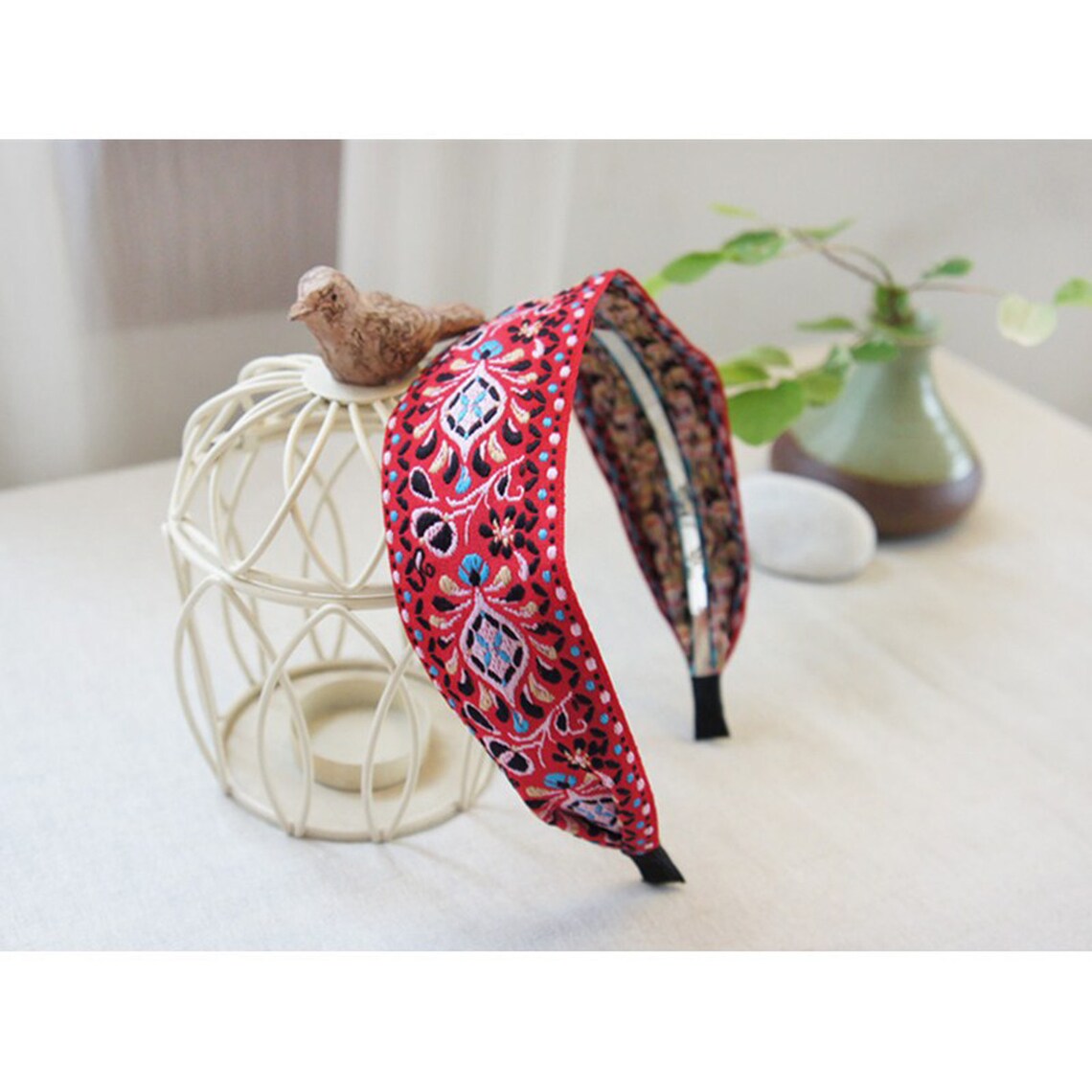 Embroidered Headband headbands for womenwide Etsy