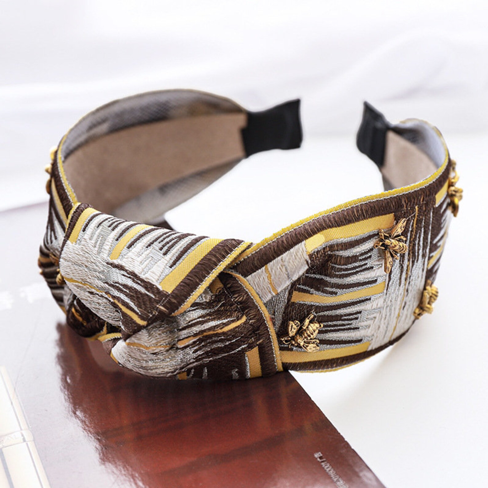 Honeybee Headbands for womenBeautiful fabric art knotted Etsy