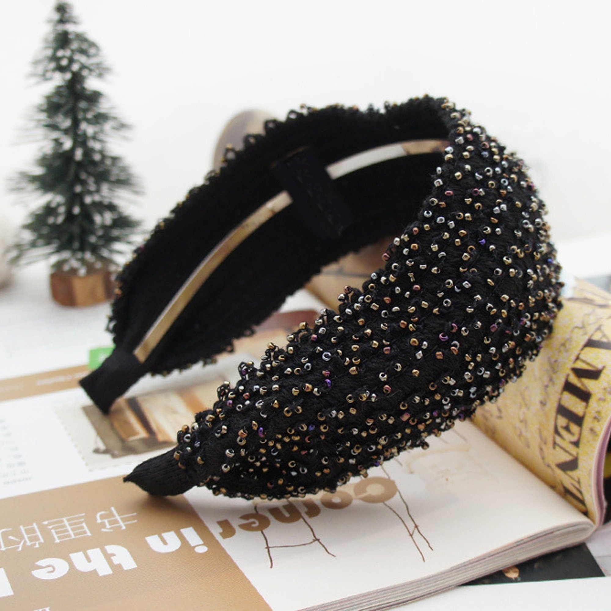 Color Bead Deco Headband main image 1