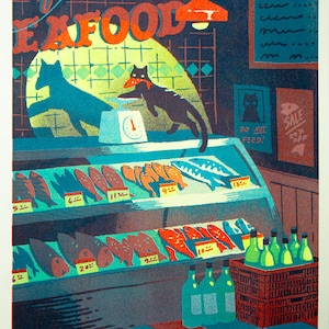Catburglar - Risograph Print