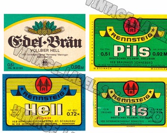 Lot of 32  #Vintage #Beer #Labels Germany - Vintage paper ephemera - Altered Art Craft Supplies