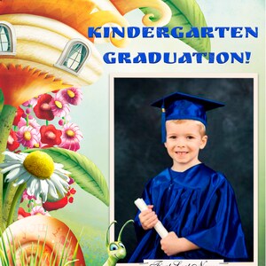 Editable Kindergarten Graduation Sign, Personalized Kindergarten Sign, Printable Sign, Graduation Print, Download Printable