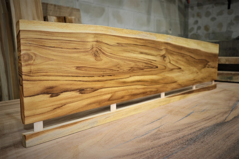 Teak Floating Shelf 1 Solid Live Edge Wood With Custom Etsy