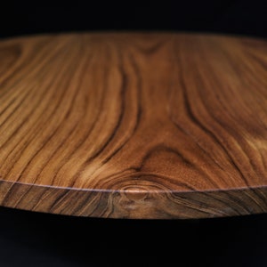 Teak Lazy Susan Turntable | 1&quot; and 2&quot; Thick Solid Wood | Up to 48&quot; Diameter