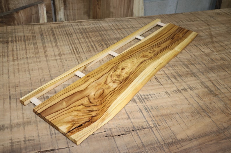 Teak Floating Shelf 1 Solid Live Edge Wood With Custom Etsy