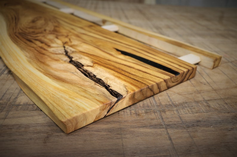 Teak Floating Shelf 1 Solid Live Edge Wood with Custom Etsy