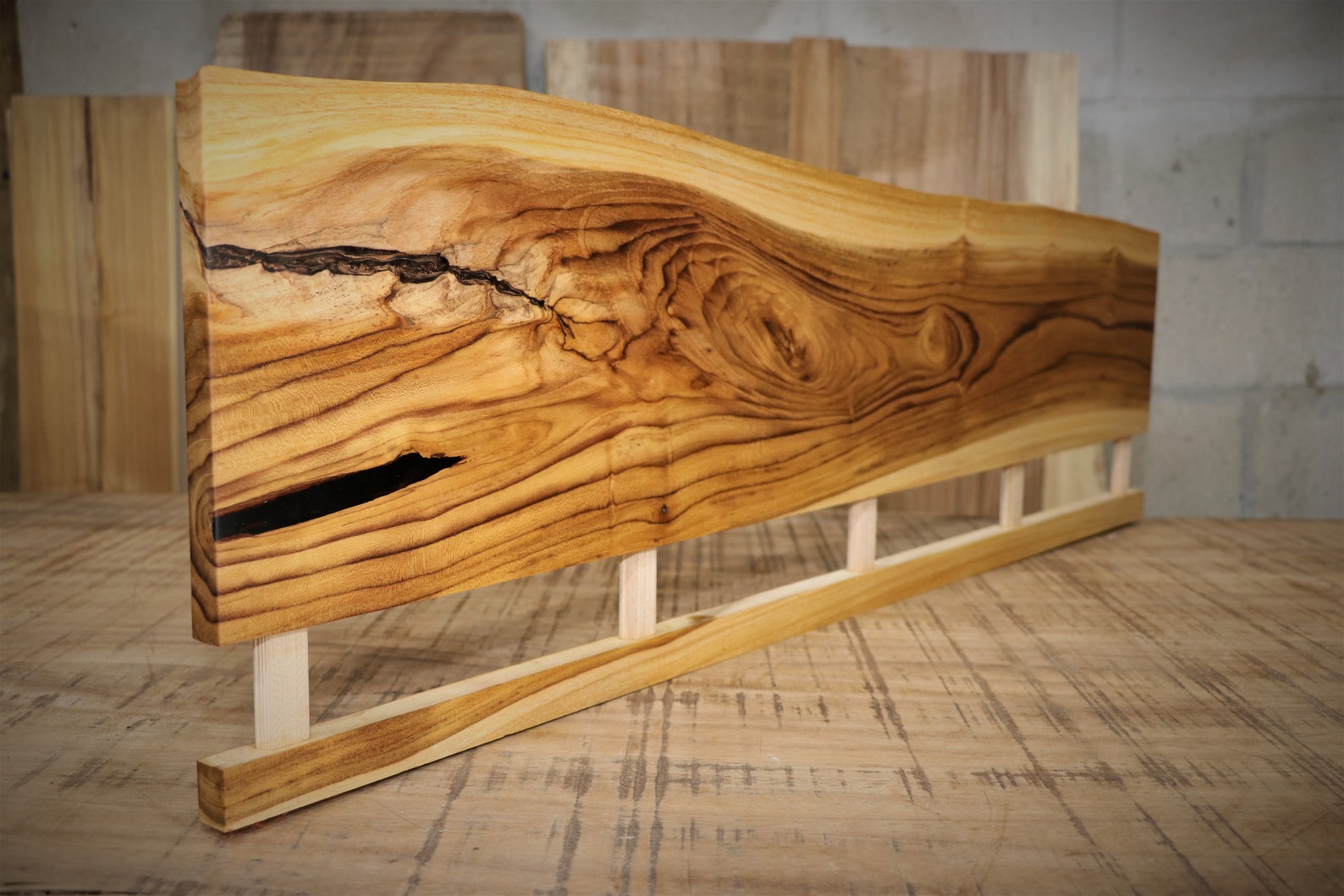 Teak Floating Shelf 1 Solid Live Edge Wood With Custom Etsy