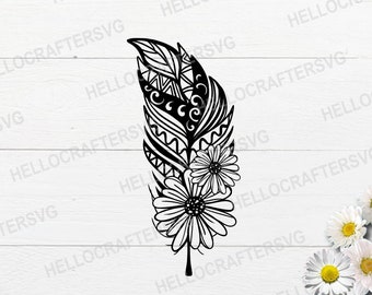 Download Feather Mandala Svg Etsy