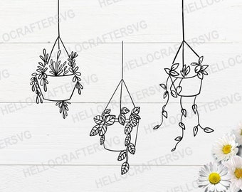 Flower Pot Svg Files Etsy