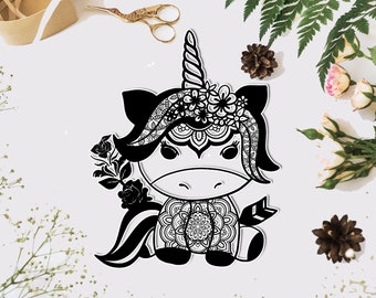 Download Unicorn Mandala Svg Etsy