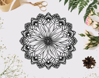 Download Flower Mandala Svg Etsy