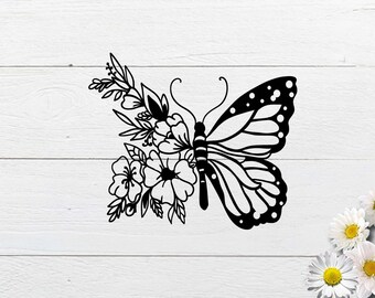 Floral Butterfly Etsy