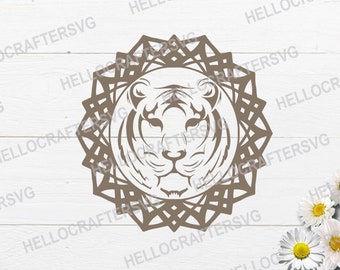 Download Mandala Tiger Svg Etsy