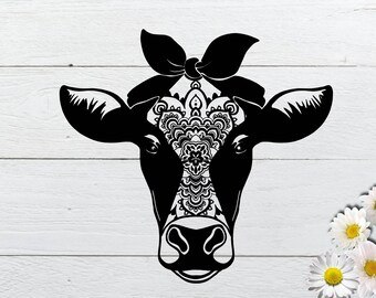 Download Mandala Cow Svg Etsy