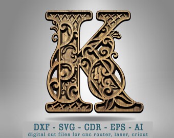 Download Mandala K Svg Etsy