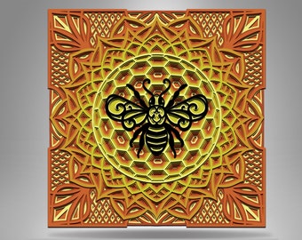 Download Mandala Bee Svg Etsy