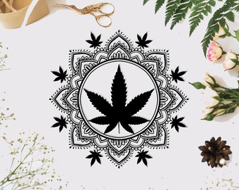 Download Marijuana mandala | Etsy