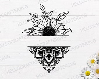 Download Sunflower Mandala Svg Etsy