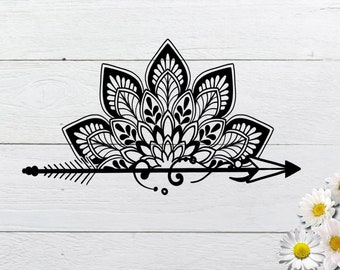 Download Half mandala svg | Etsy