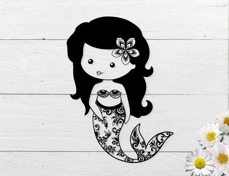 Download Clip Art Mermaid Zentangle Svg For Cricut Mermaid Mandala Svg Art Collectibles