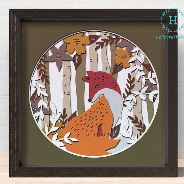 3D FOX SVG, FALL Shadow Box Svg, Cricut Files, Cardstock Svg, Silhouette Files - HelloCrafterSvg 3D FOX SVG, FALL Shadow Box Svg, Cricut Files, Cardstock Svg, Silhouette Files - HelloCrafterSvg