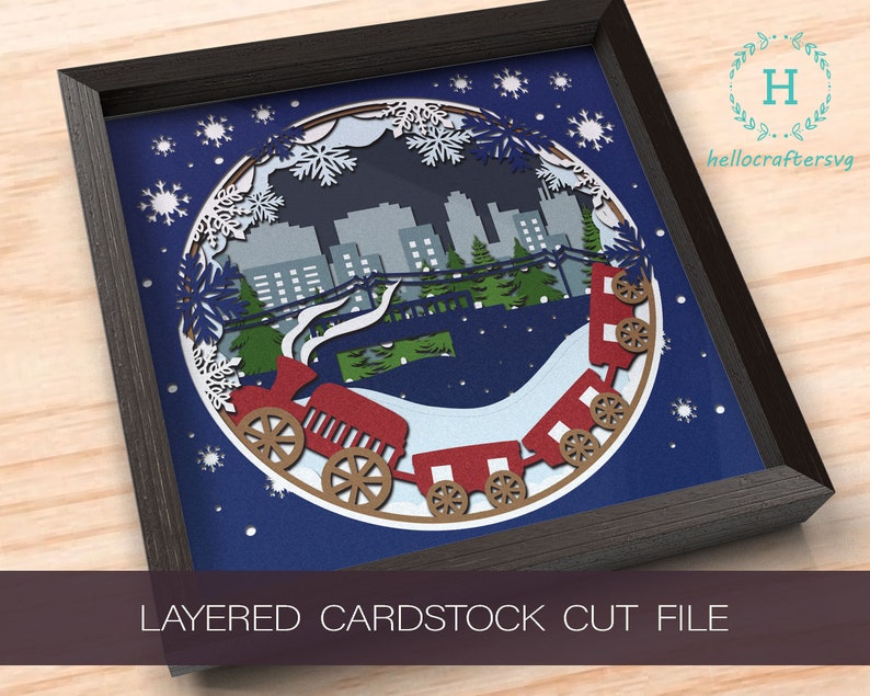 3d Train Svg Christmas Train Shadow Box Svg Cricut Files - Etsy Australia