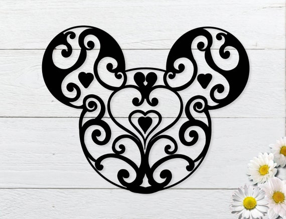 Download Mickey Mandala Svg Disney Head Mandala Cut File Disney Etsy