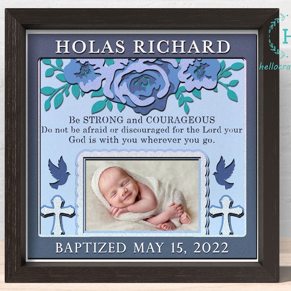 Baptism Shadow Box Etsy