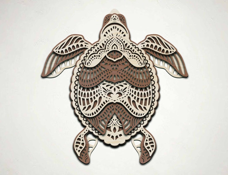 Download Layered Turtle Mandala Svg MANDALA SVG Laser Cut MultiLayer | Etsy