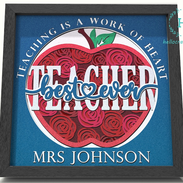 3D TEACHER Svg, Best Teacher Shadow Box Svg - Cricut Files, Cardstock Svg, Silhouette Files - HelloCrafterSvg 3D TEACHER Svg, Best Teacher Shadow Box Svg - Cricut Files, Cardstock Svg, Silhouette Files - HelloCrafterSvg