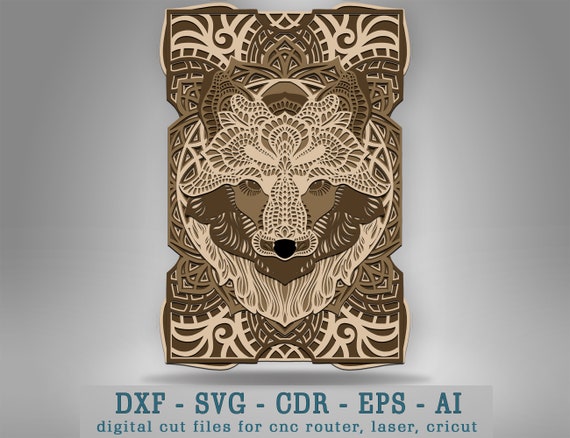 Download Kupit Deshevo 3d Layered Wolf Wolf Svg 3d Wolf Shadow Box Svg Wolf Mandala Svg Laser Cut Files Multilayer Mandala Svg Glowforge Files