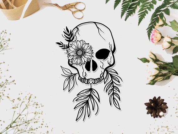 Free Free Flower Skull Svg 920 SVG PNG EPS DXF File