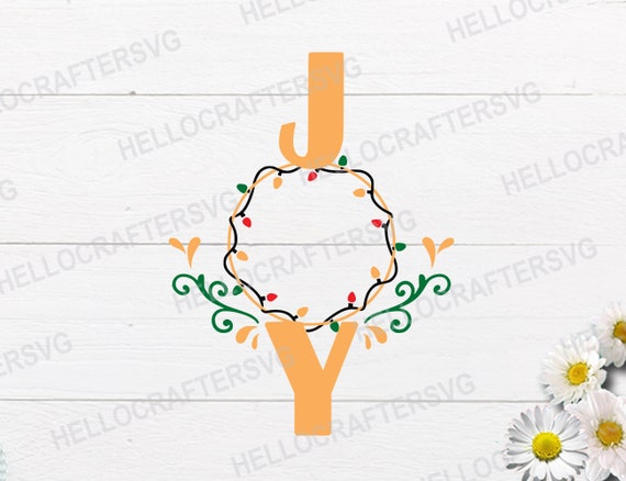 Download Joy Christmas Svg Joy Monogram Svg Floral Joy Svg Cut File Etsy