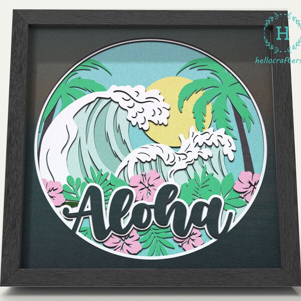 3D ALOHA SVG, Aloha Summer Shadow Box Svg, Home Svg, Cricut Files, Cardstock Svg, Silhouette Files - HelloCrafterSvg 3D ALOHA SVG, Aloha Summer Shadow Box Svg, Home Svg, Cricut Files, Cardstock Svg, Silhouette Files - HelloCrafterSvg