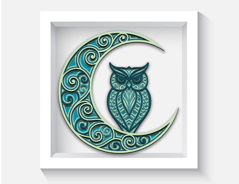 Download 3d Owl On Moon Shadow Box Cricut Svg Multilayer Cricut Mandala Svg Laser Cut Files Owl On Moon Layered Svg Glowforge Files Clip Art Image Files Embellishments Deshpandefoundationindia Org