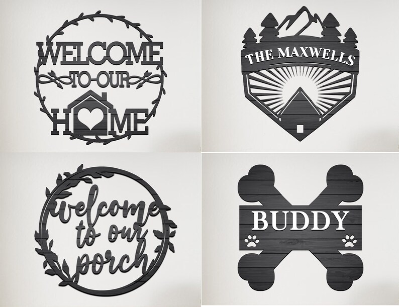 Download Glowforge Cricut Sign Cut Files Sign Files For Laser Door Sign Bundle 20 Home Sign Bundle Scrapbooking Paper Party Kids Vadel Com