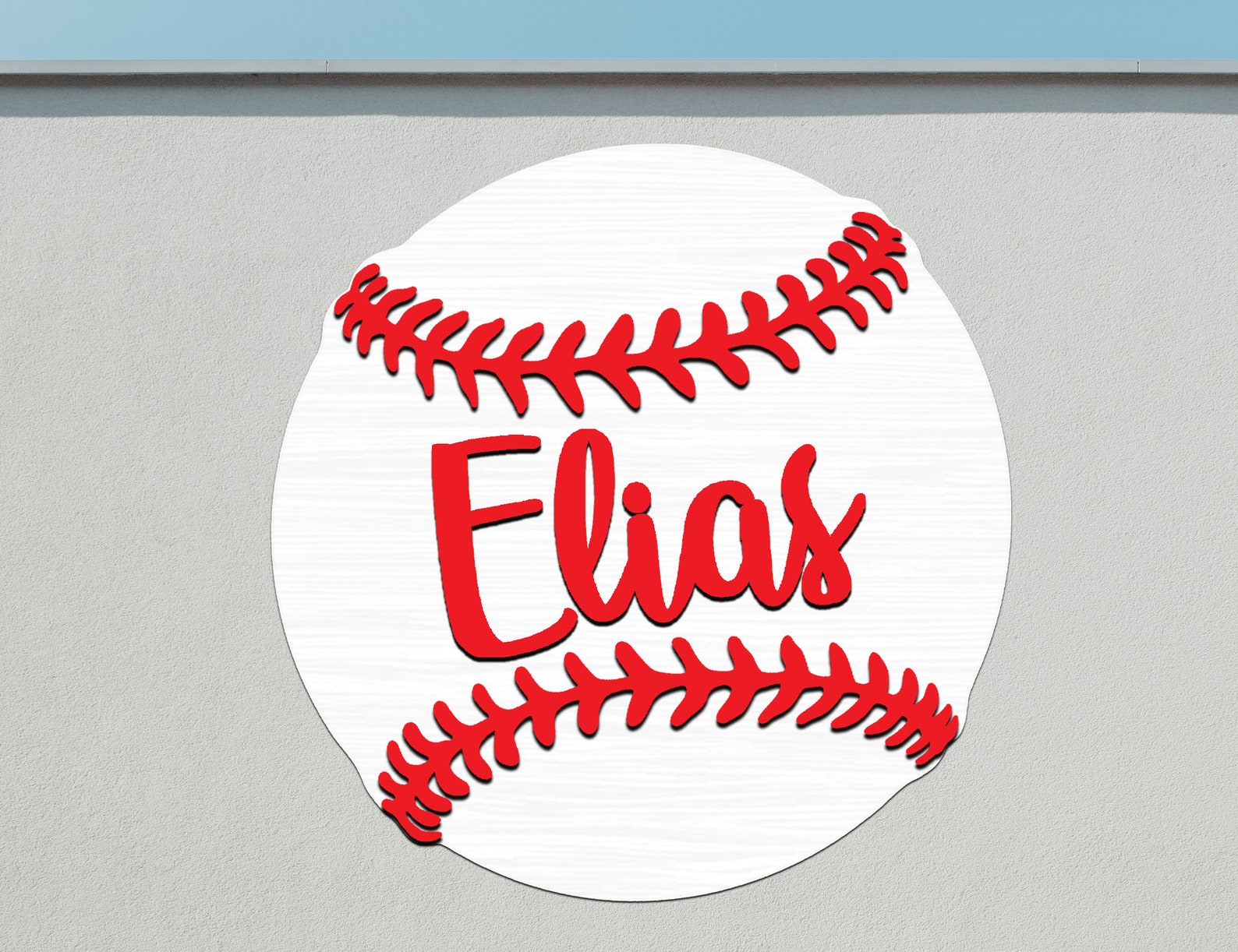 Softball Name Sign SVG Ball Name Sign File Laser Cut Files Etsy
