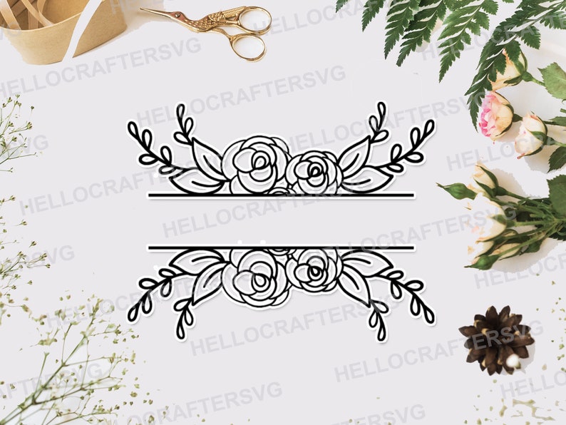 Free Free 161 Split Flower Monogram Svg Free SVG PNG EPS DXF File