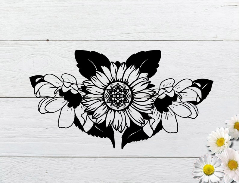 Free Free 64 Cricut Silhouette Sunflower Svg SVG PNG EPS DXF File