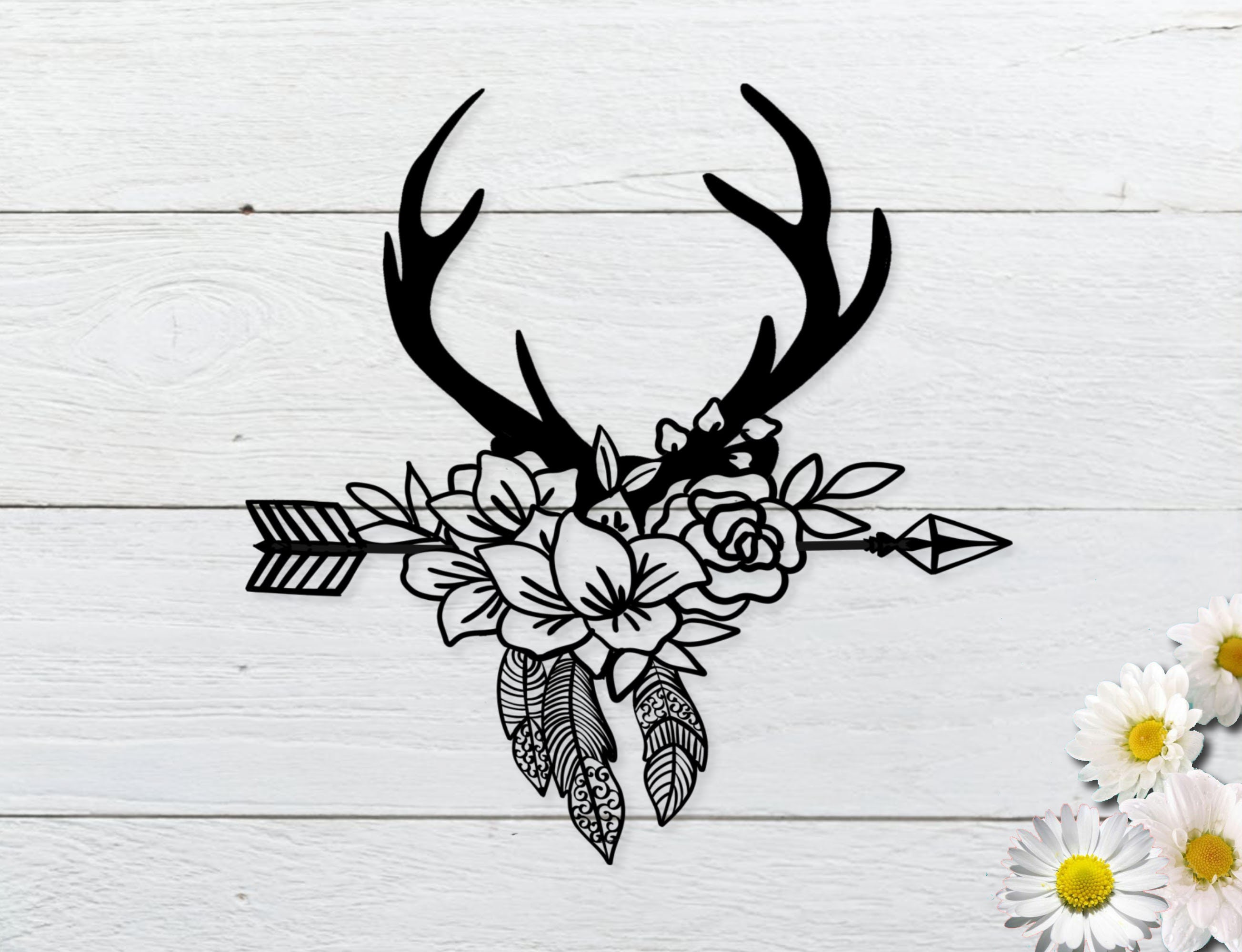 Free Free Floral Antler Svg 523 SVG PNG EPS DXF File