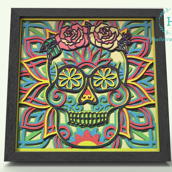 3d Sugar Skull SVG, Day Of Dead Shadow Box Cricut Svg - Cricut Files, Cardstock Svg, Silhouette Files - HelloCrafterSvg 3d Sugar Skull SVG, Day Of Dead Shadow Box Cricut Svg - Cricut Files, Cardstock Svg, Silhouette Files - HelloCrafterSvg