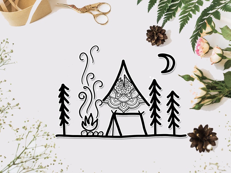 Free Free 315 Mountain Camping Svg SVG PNG EPS DXF File