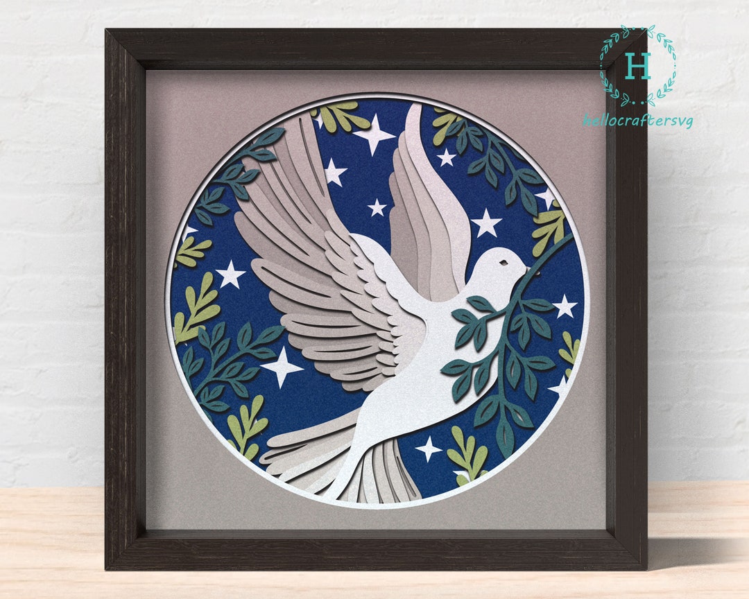 3d Dove Svg Dove Shadow Box Svg Cricut Files Cardstock - Etsy Singapore