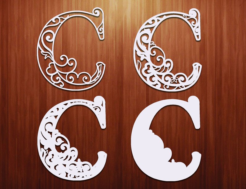 3D LETTER C SVG Alphabet C 3D Shadow Box File Svg Cardstock Etsy 