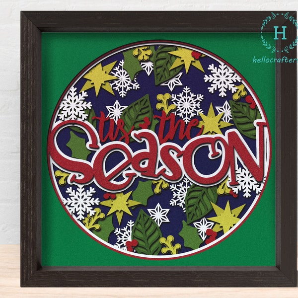 3D THE SEASON SVG, Christmas Shadow Box Svg, Cricut Files, Cardstock Svg, Silhouette Files - HelloCrafterSvg 3D THE SEASON SVG, Christmas Shadow Box Svg, Cricut Files, Cardstock Svg, Silhouette Files - HelloCrafterSvg