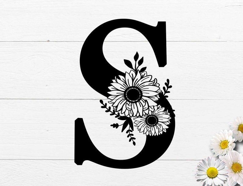 Download Clip Art Botanical Alphabet Floral Font Svg For Cricut Monogram Font Svg Sunflower Svg Floral Font Svg Floral Alphabet S Svg Art Collectibles