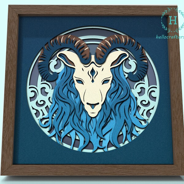 3d CAPRICORN Svg, ZODIAC SIGN Shadow Box Svg - Cricut Files, Cardstock Svg, Silhouette Files - HelloCrafterSvg 3d CAPRICORN Svg, ZODIAC SIGN Shadow Box Svg - Cricut Files, Cardstock Svg, Silhouette Files - HelloCrafterSvg