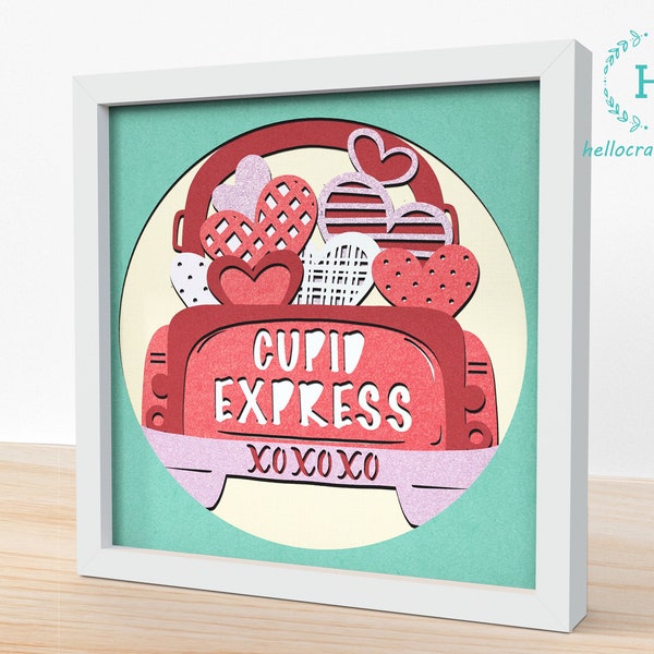 3D Cupid Express Svg, 3d Valentine Truck Svg, VALENTINE SVG, Shadow Box Svg - Cricut Files, Cardstock Svg, Silhouette Files 3D Cupid Express Svg, 3d Valentine Truck Svg, VALENTINE SVG, Shadow Box Svg - Cricut Files, Cardstock Svg, Silhouette Files