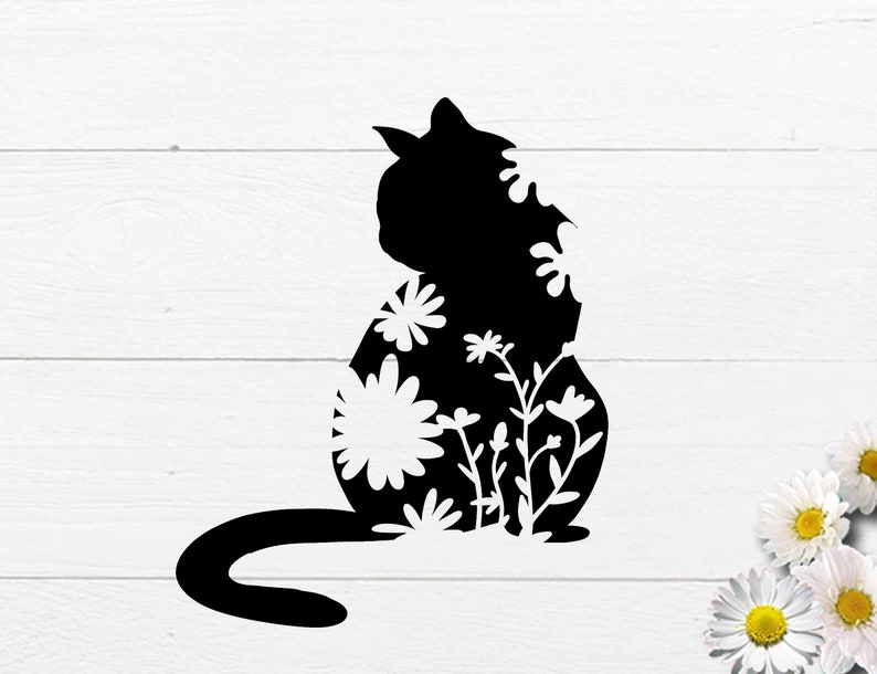 Cat Svg Floral Cat Svg Mandala Cat Svg Boho Cat Svg Cut | Etsy