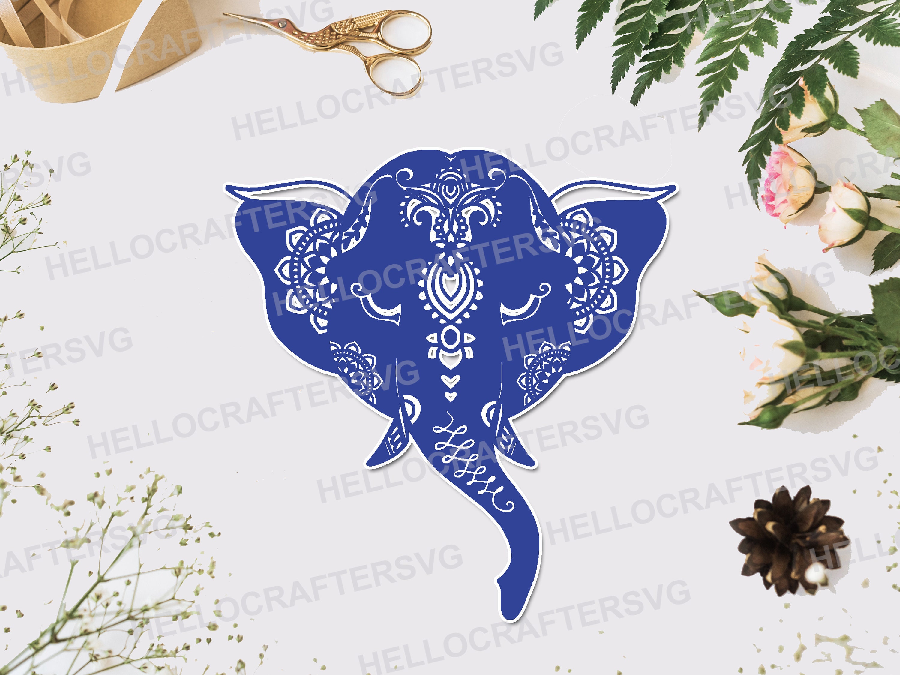 Download Elephant Head Mandala Svg Mandala Svg Elephant Svg Elephant Etsy